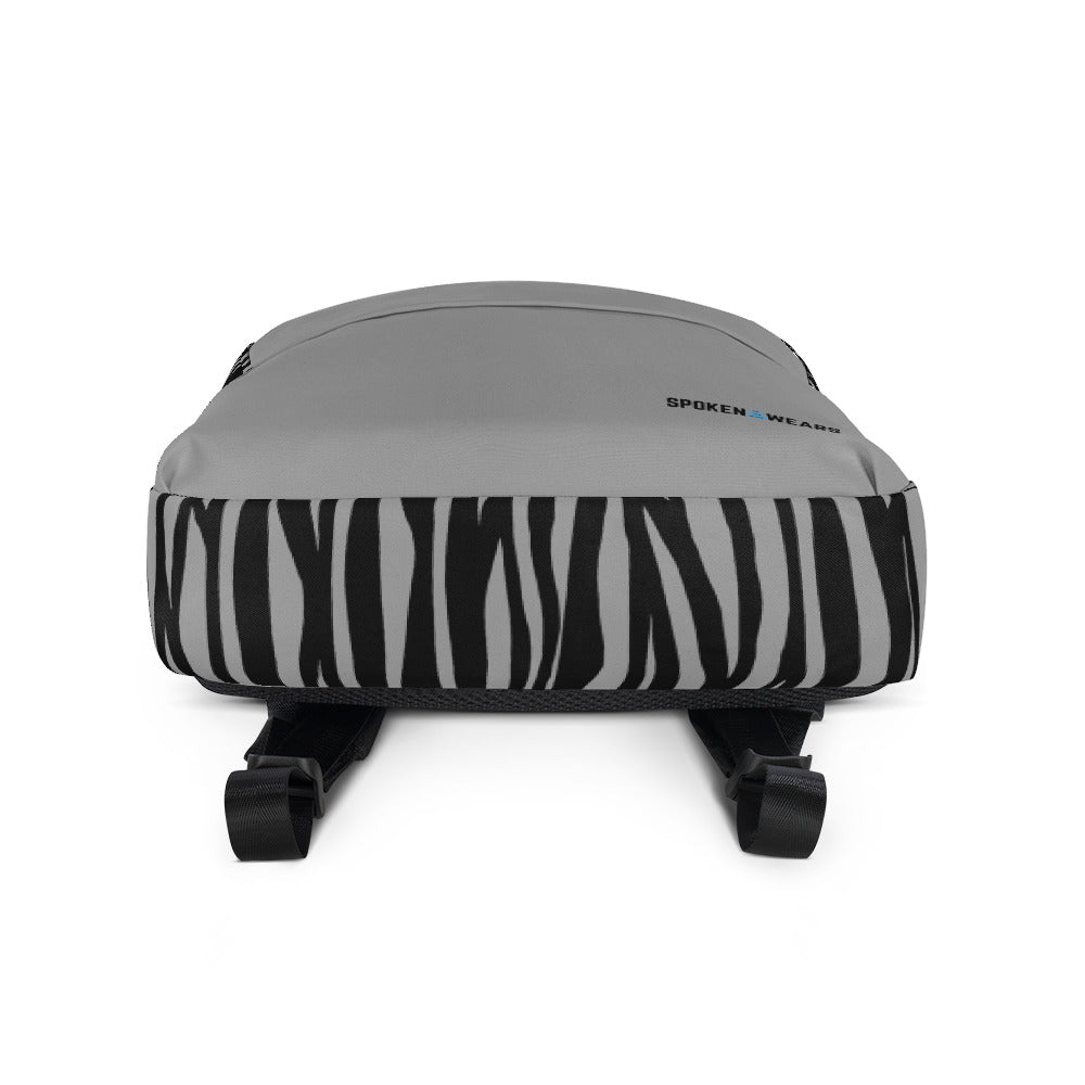 Backpack with Message Inside- Zebra Grey - Arise and Shine