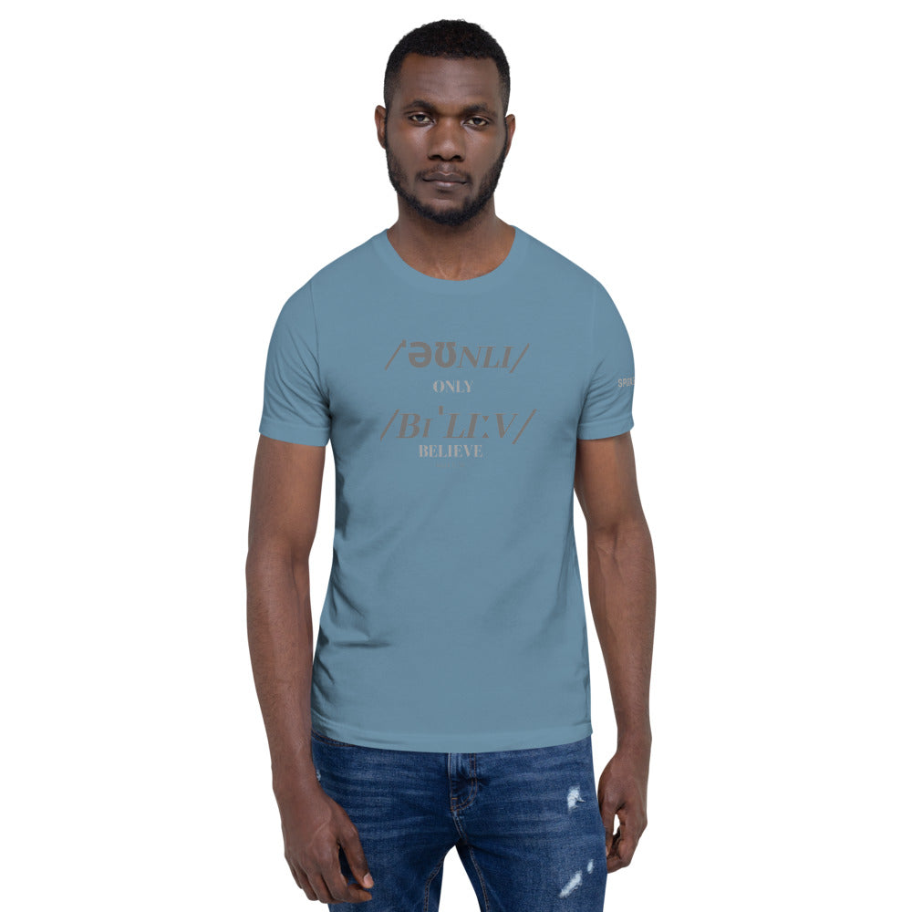 Only Believe Phonetics - Men's Short Sleeve T-Shirt