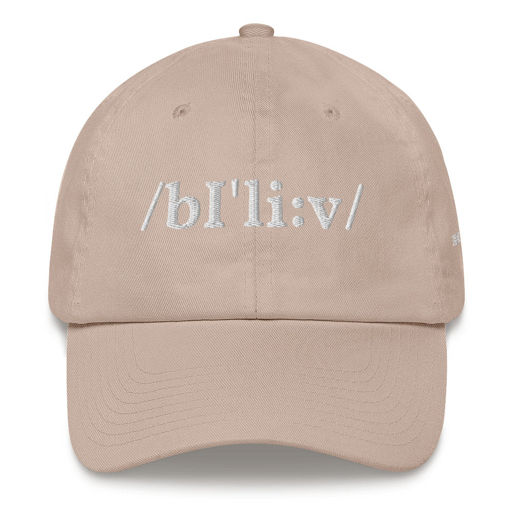 PHONETICS - BELIEVE - Hat white print