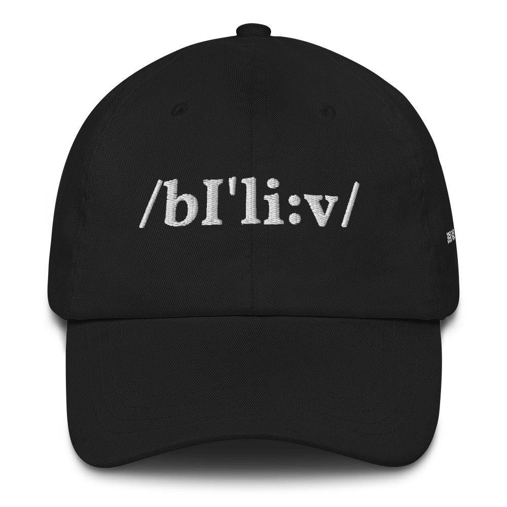 PHONETICS - BELIEVE - Hat white print