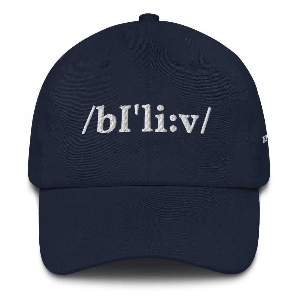 PHONETICS - BELIEVE - Hat white print