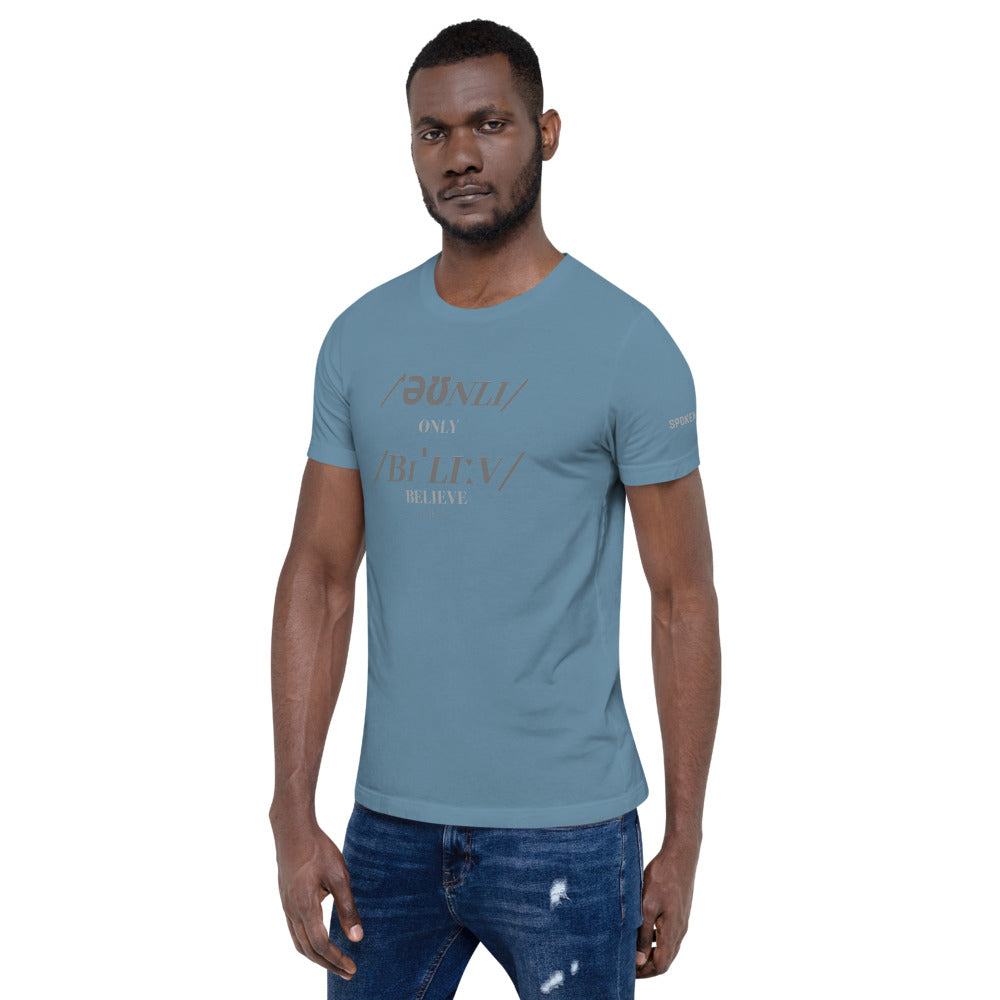 Only Believe Phonetics - Men's Short Sleeve T-Shirt