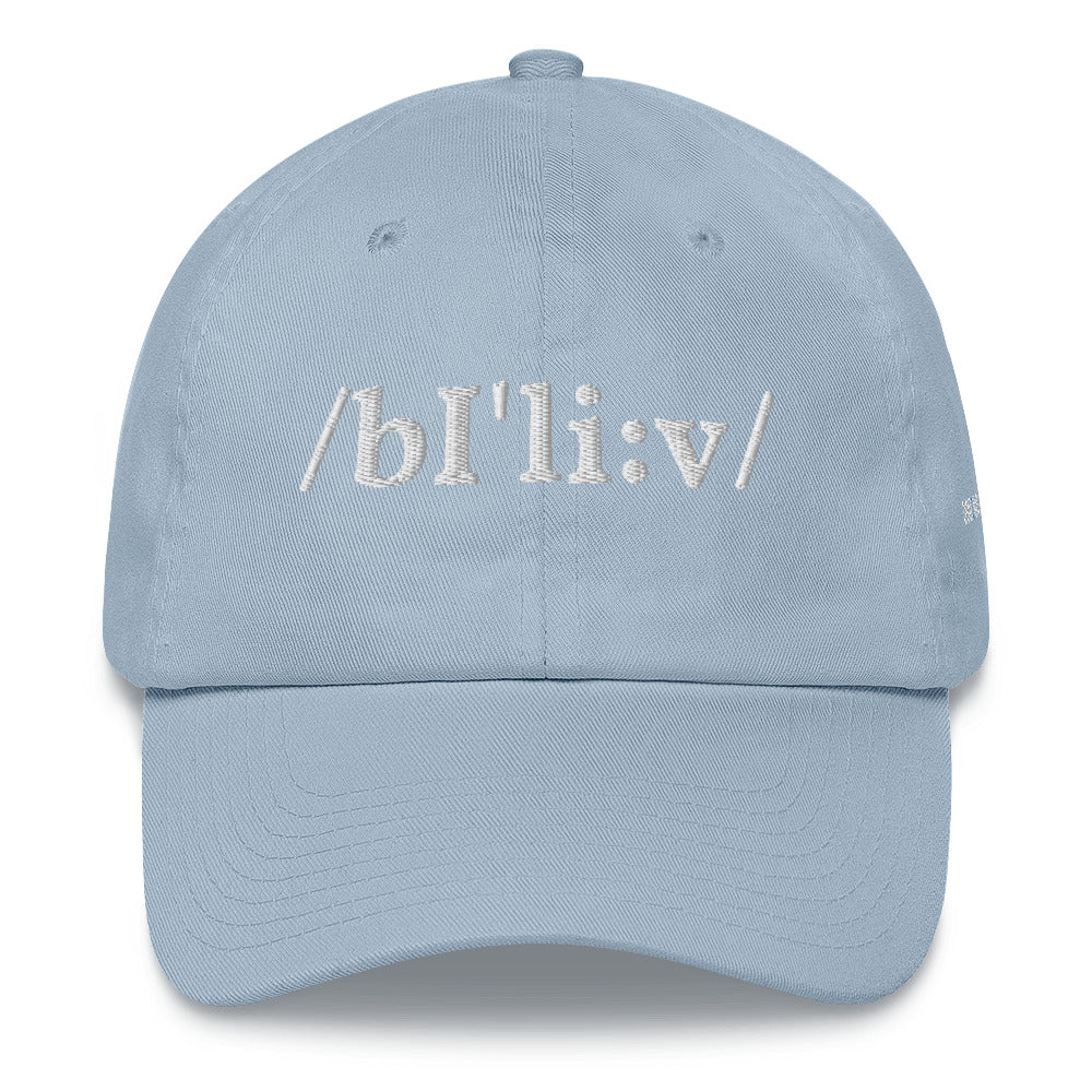 PHONETICS - BELIEVE - Hat white print