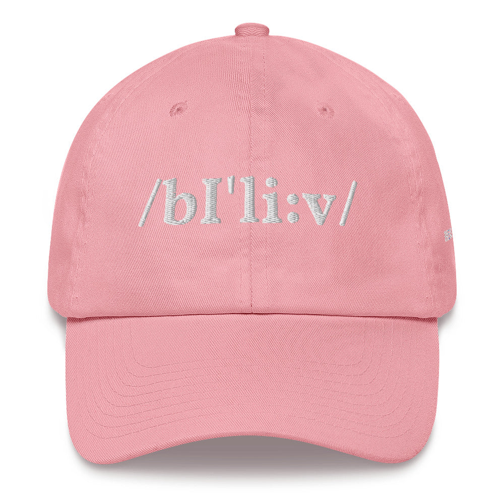 PHONETICS - BELIEVE - Hat white print