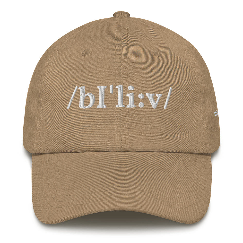 PHONETICS - BELIEVE - Hat white print