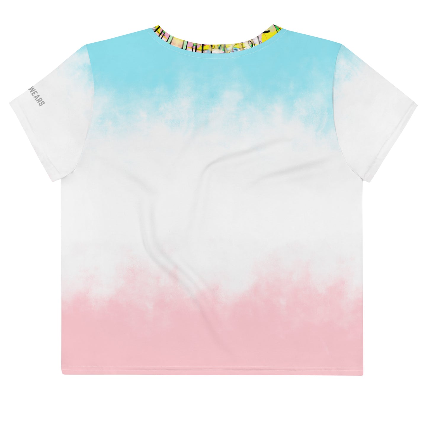 Graffiti Designer JESUS (Pink/Blue Gradient) Crop Tee Women's T-Shirt