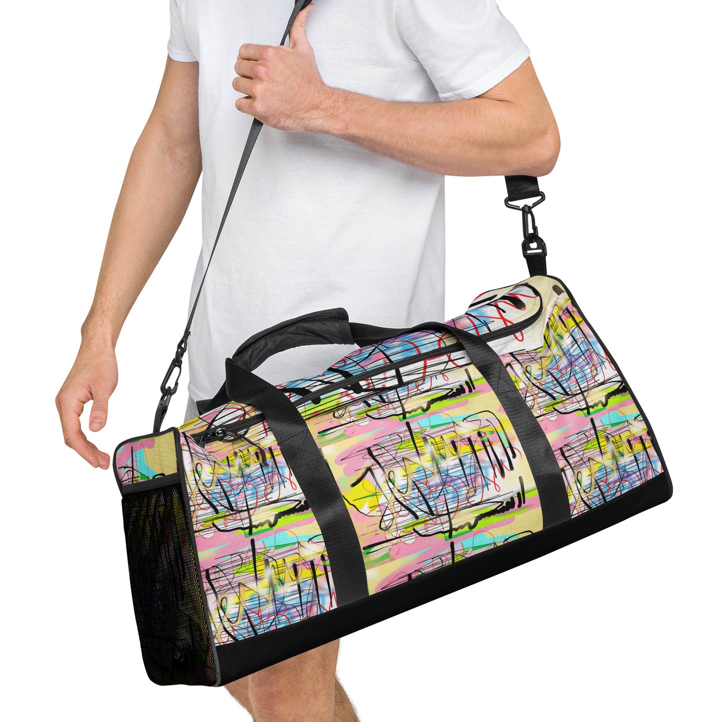 Jesus graffiti Designer Duffle bag