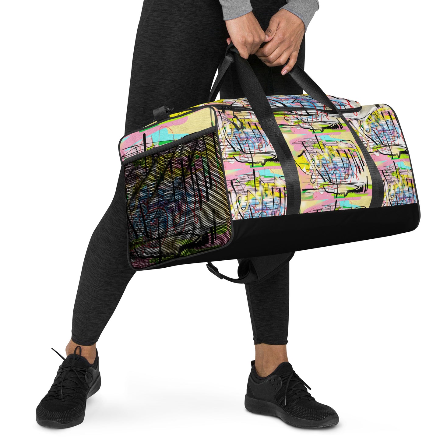 Jesus graffiti Designer Duffle bag