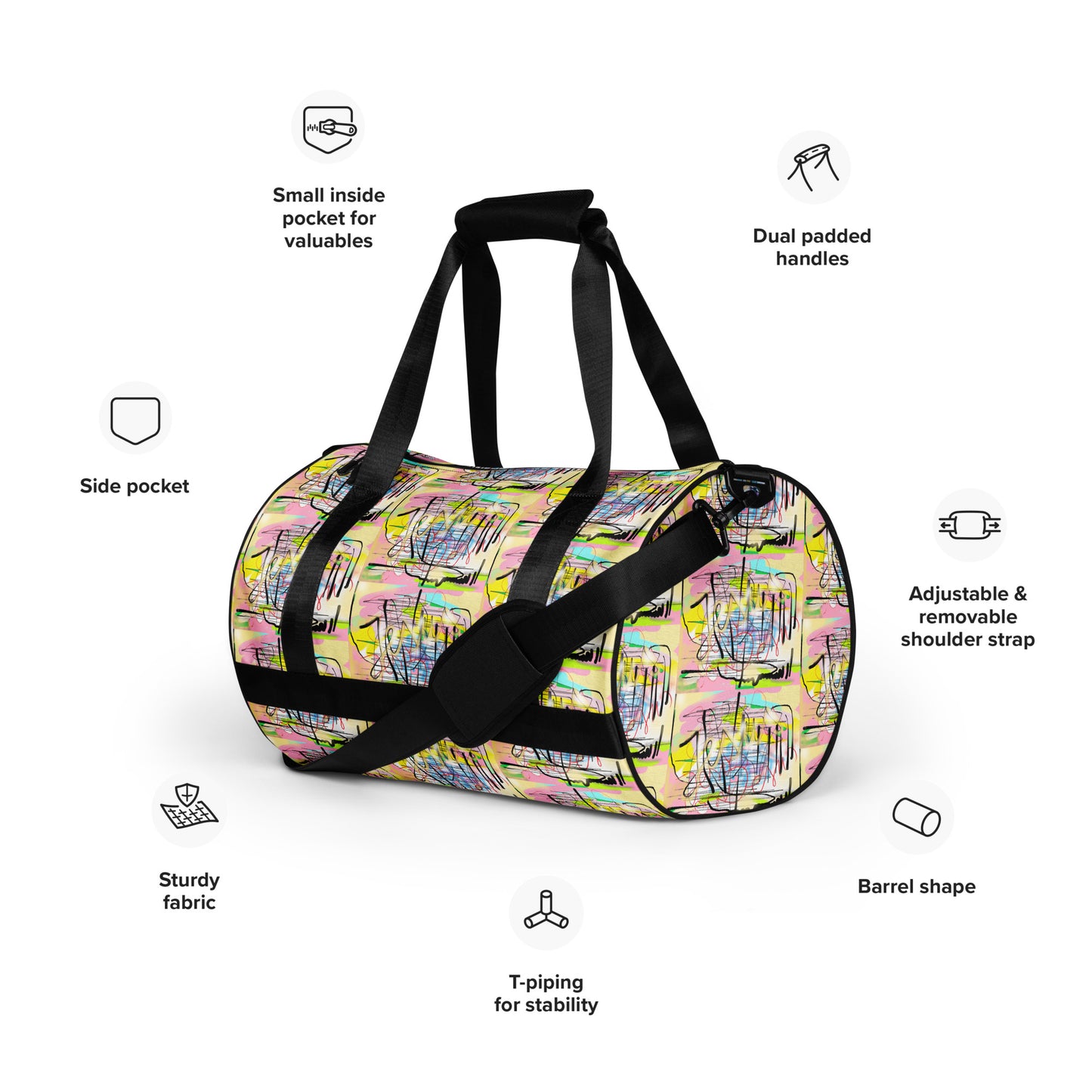 Jesus Graffiti Style - All-over print gym bag