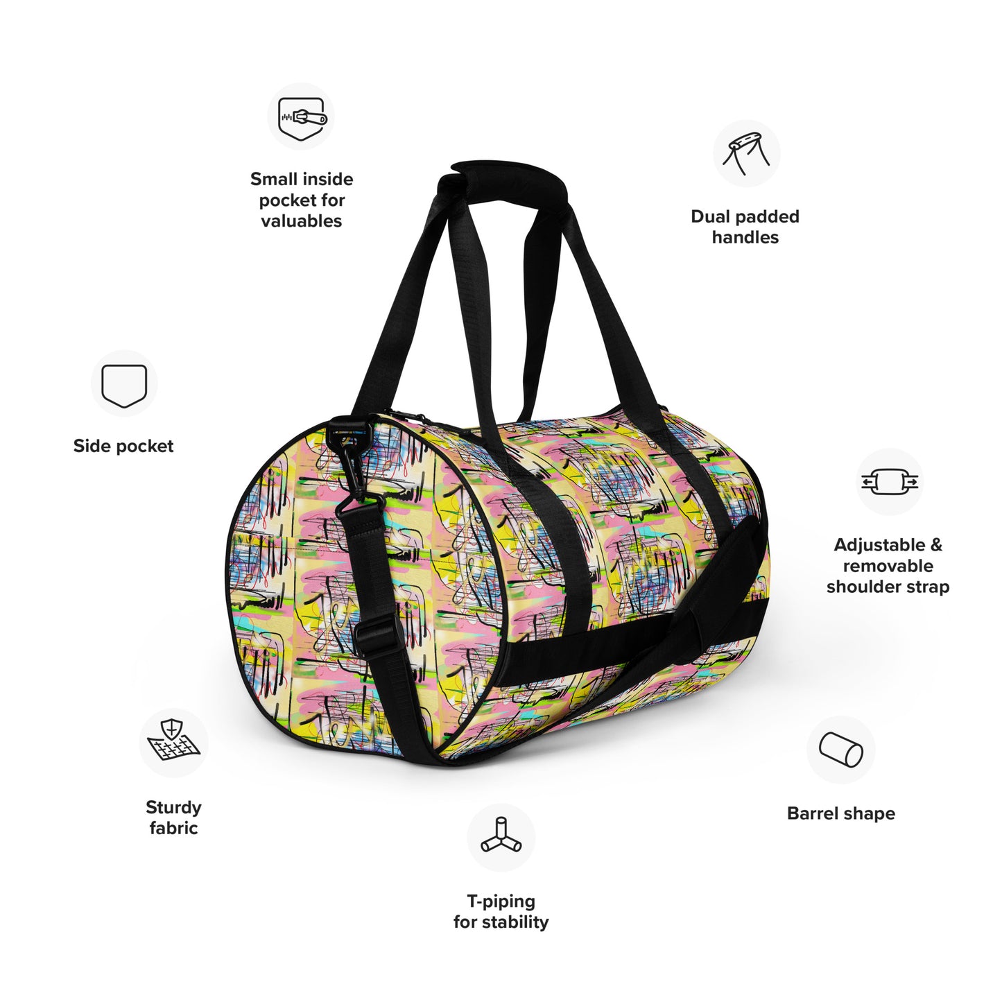 Jesus Graffiti Style - All-over print gym bag