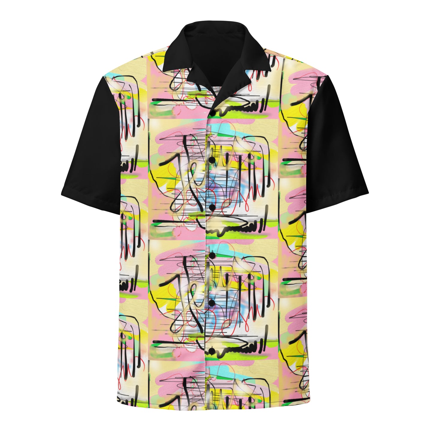 Jesus Graffiti - Men's Designer Summer Button Shirt