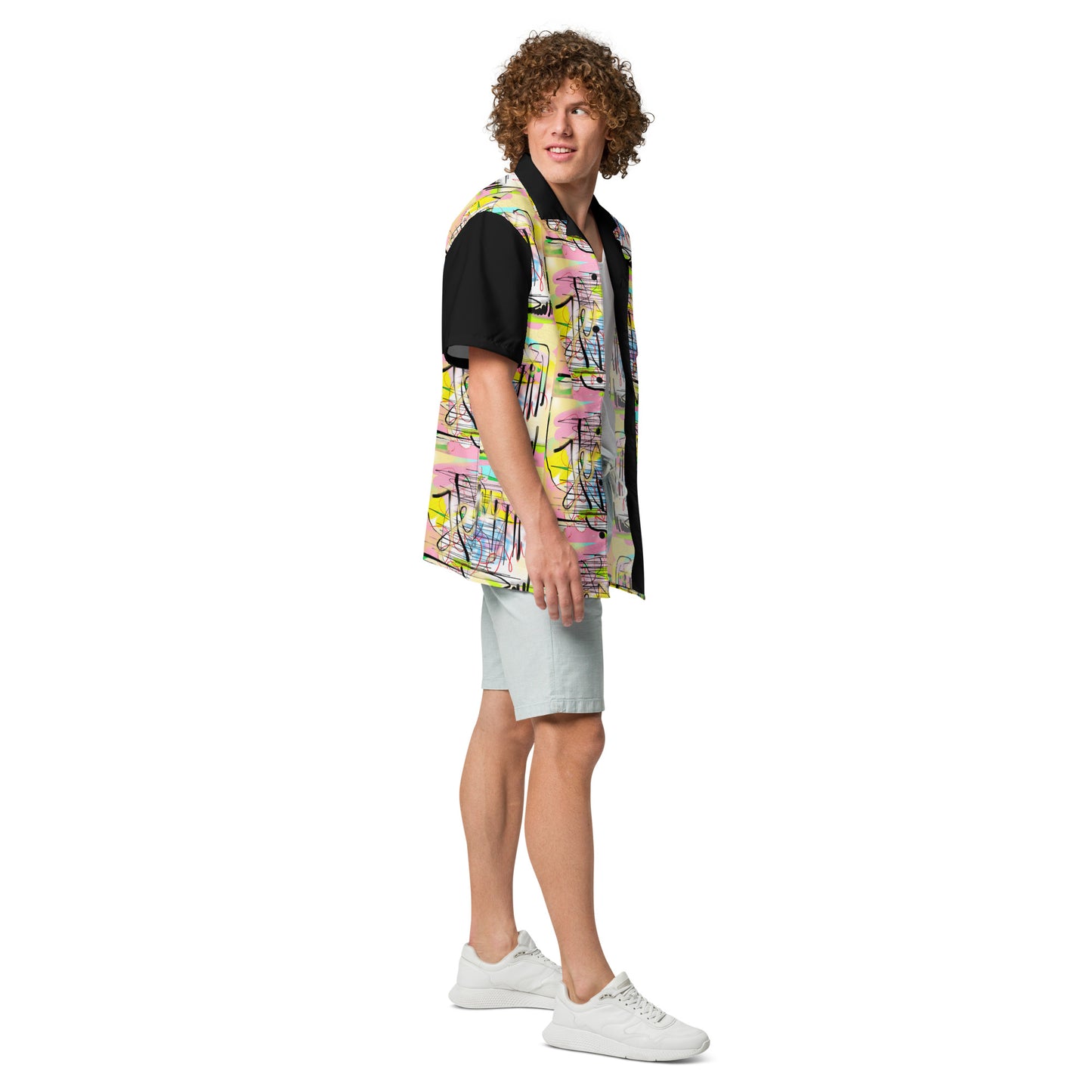 Jesus Graffiti - Men's Designer Summer Button Shirt