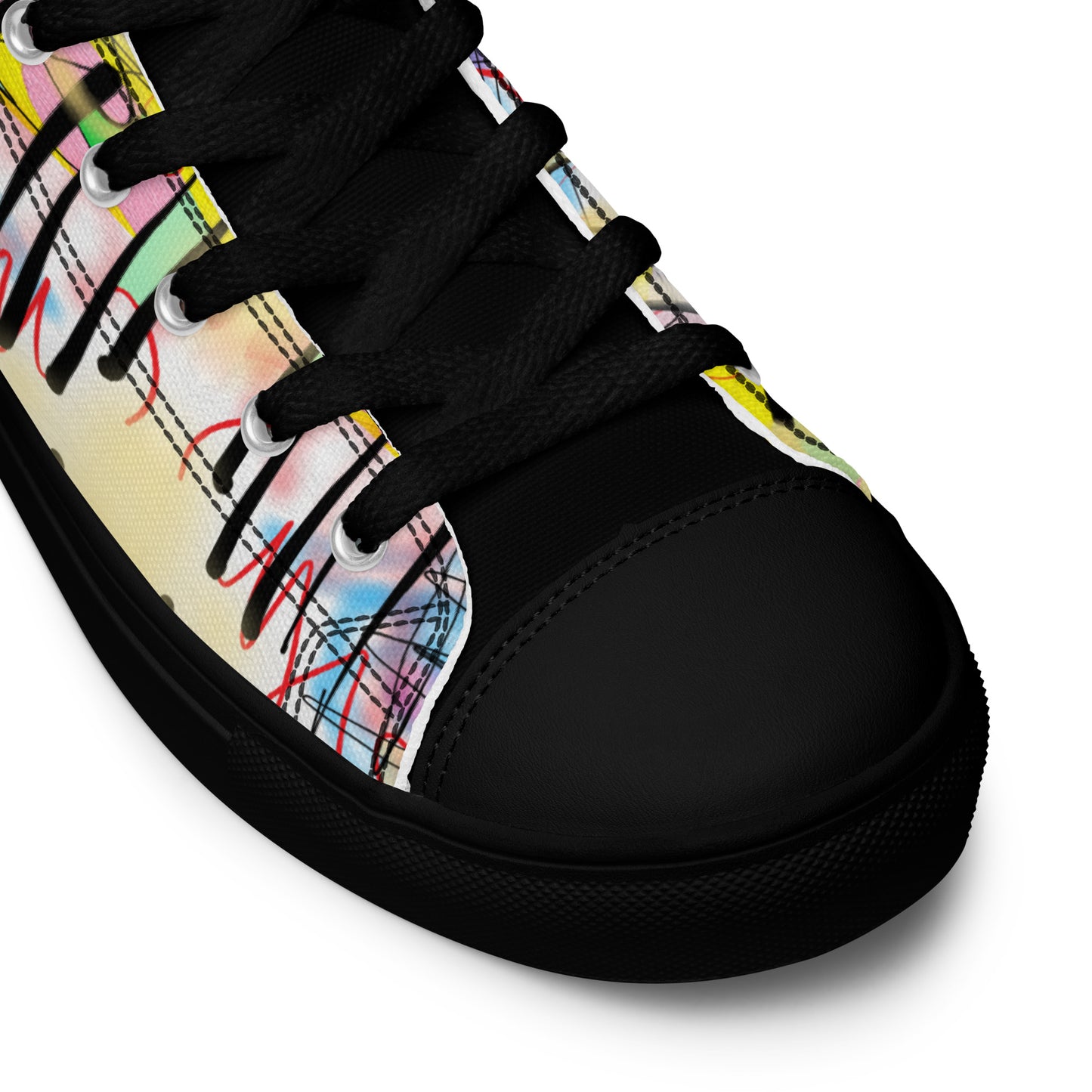 Graffiti Jesus Designer Men’s high top canvas shoes