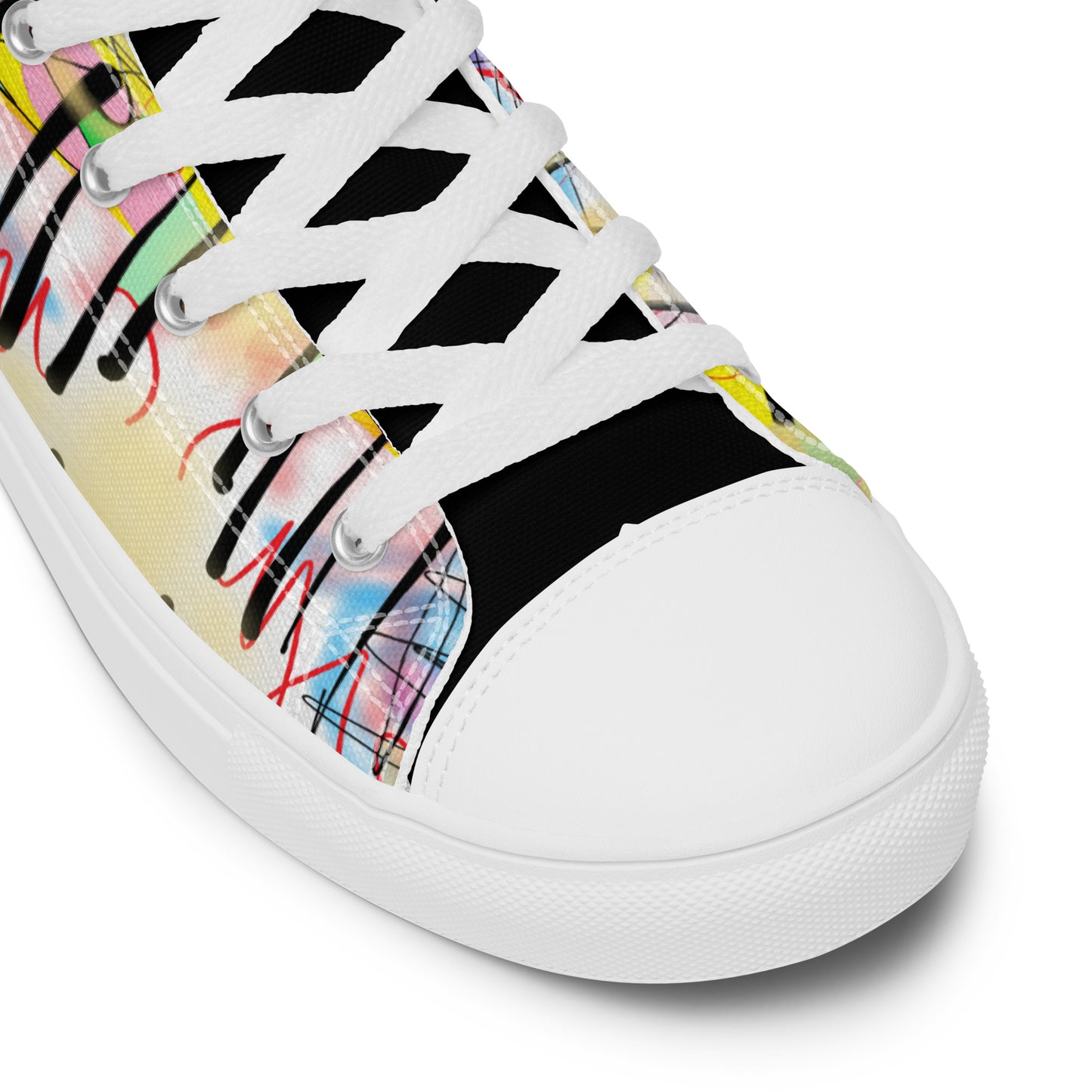 Graffiti Jesus Designer Men’s high top canvas shoes