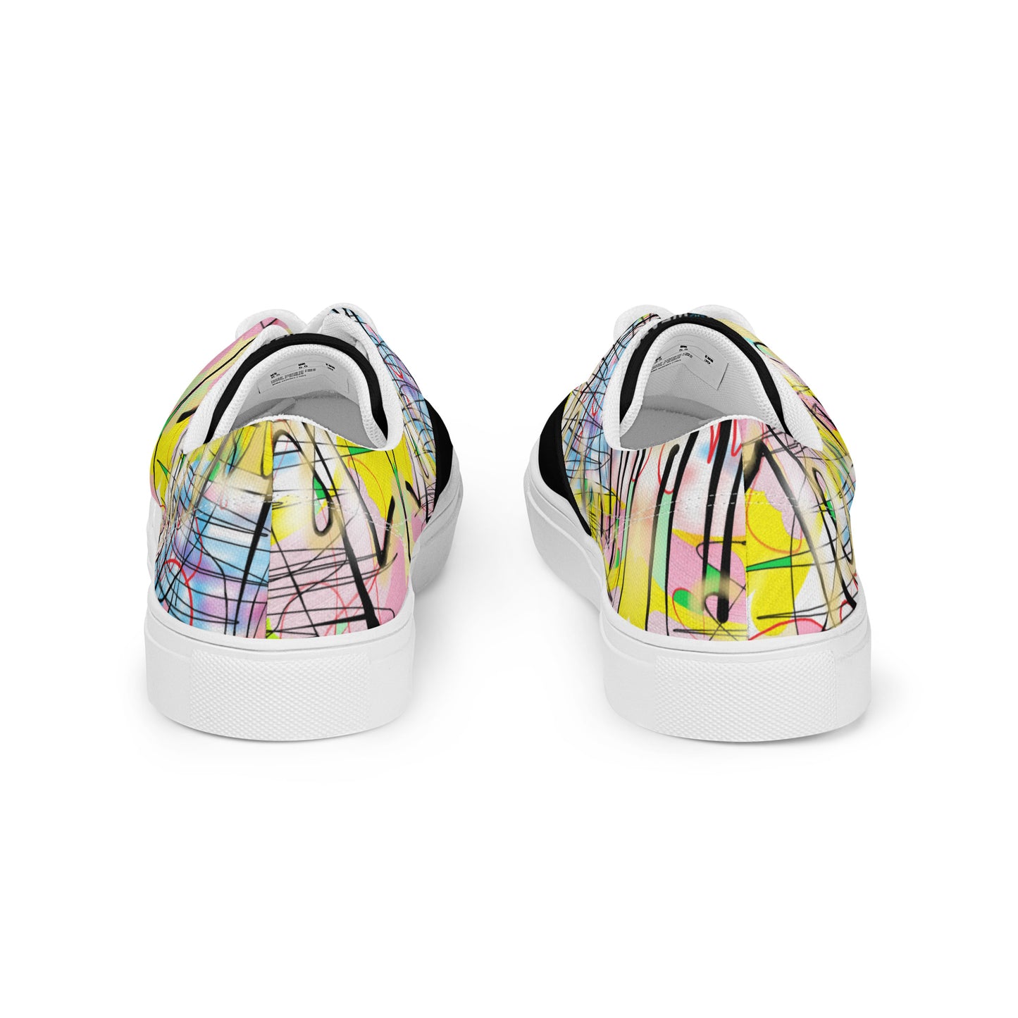 Graffiti Jesus (in Black) Men’s lace-up canvas sneakers shoes