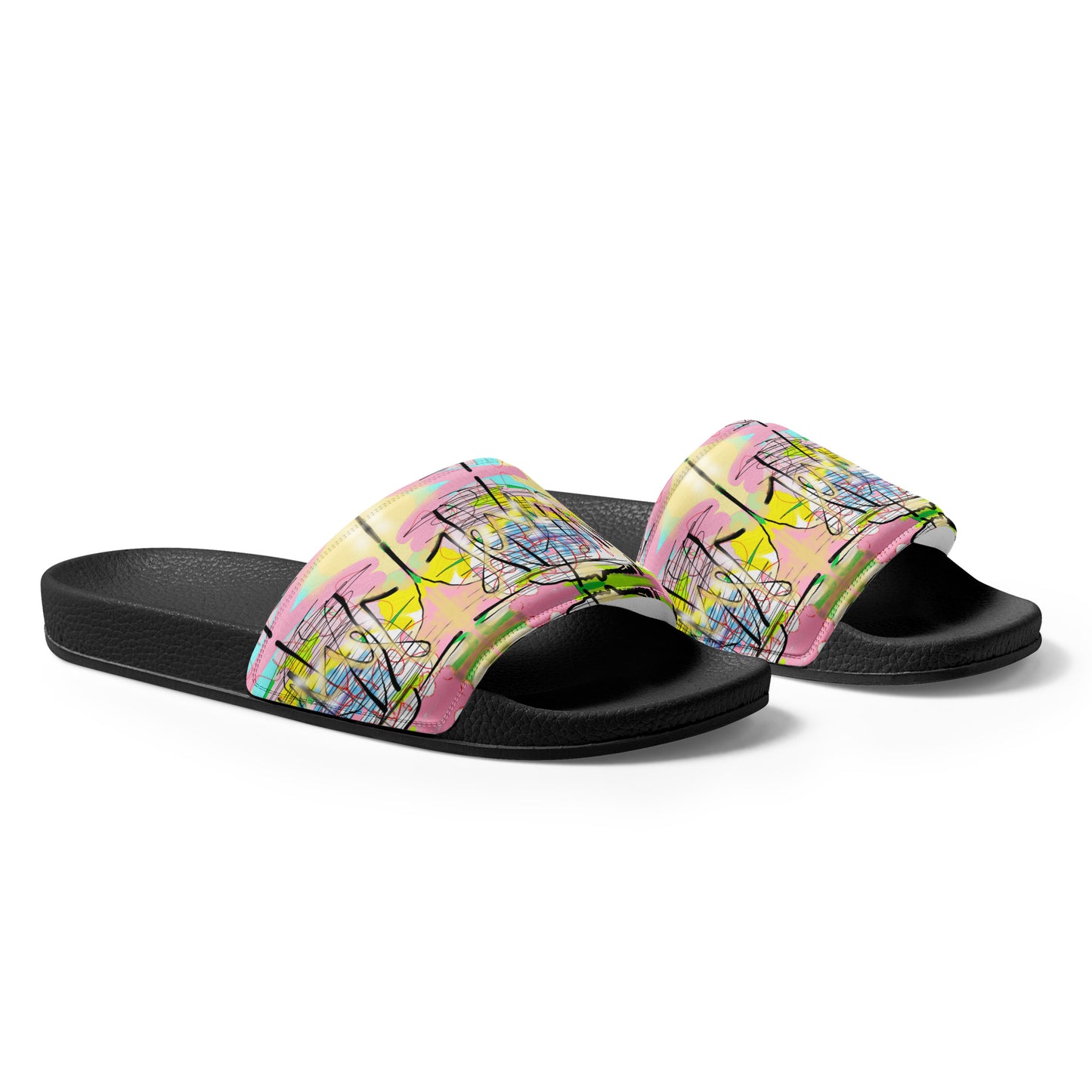 Men’s Designer slides shoes - Graffiti Jesus Style