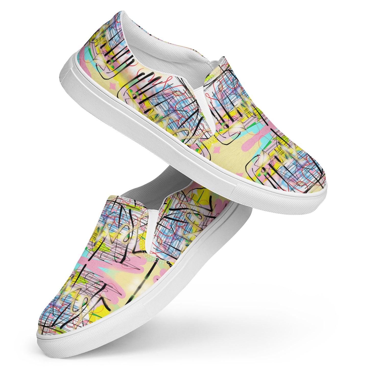 Jesus Graffiti Designers  - Men’s slip-on canvas shoes