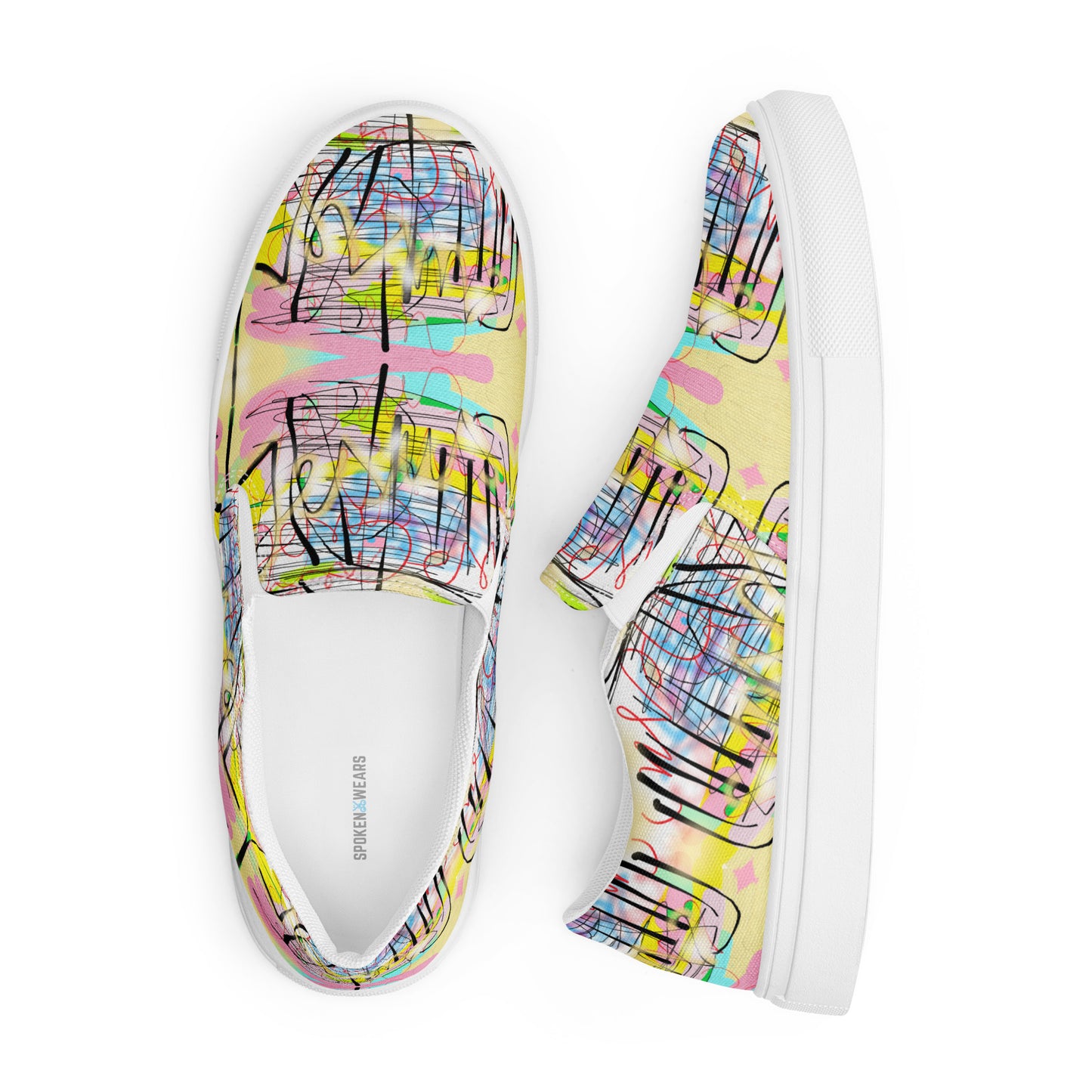 Jesus Graffiti Designers  - Men’s slip-on canvas shoes