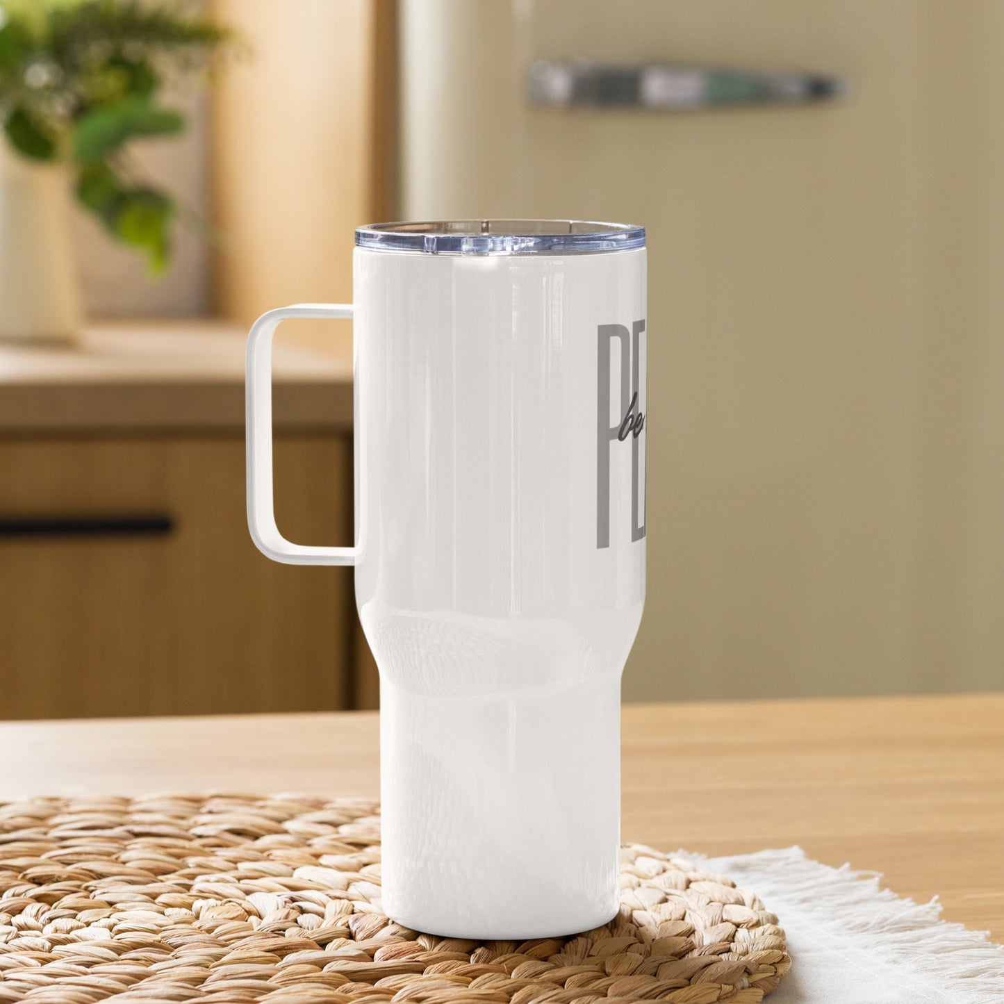 Peace Be Still - Travel Mug with a handle