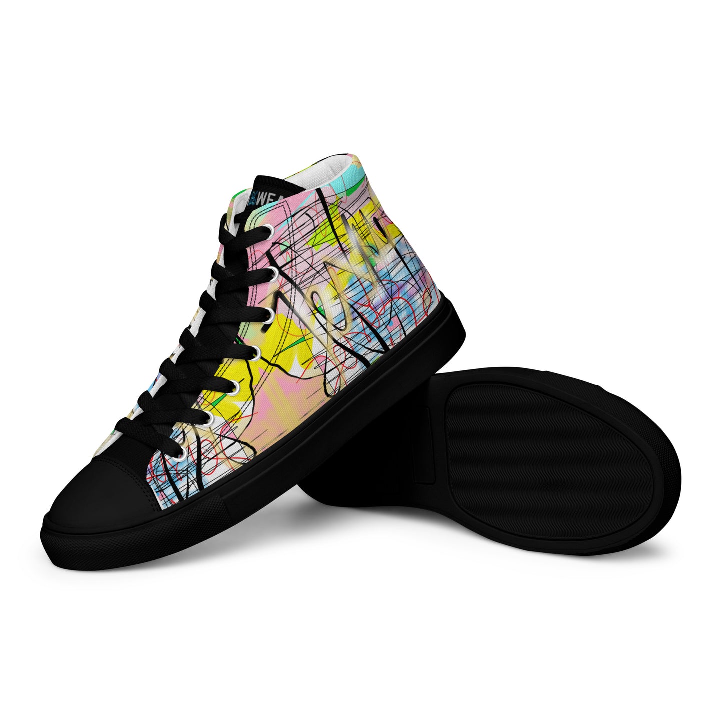 Graffiti Jesus Designer Women’s high top canvas shoes