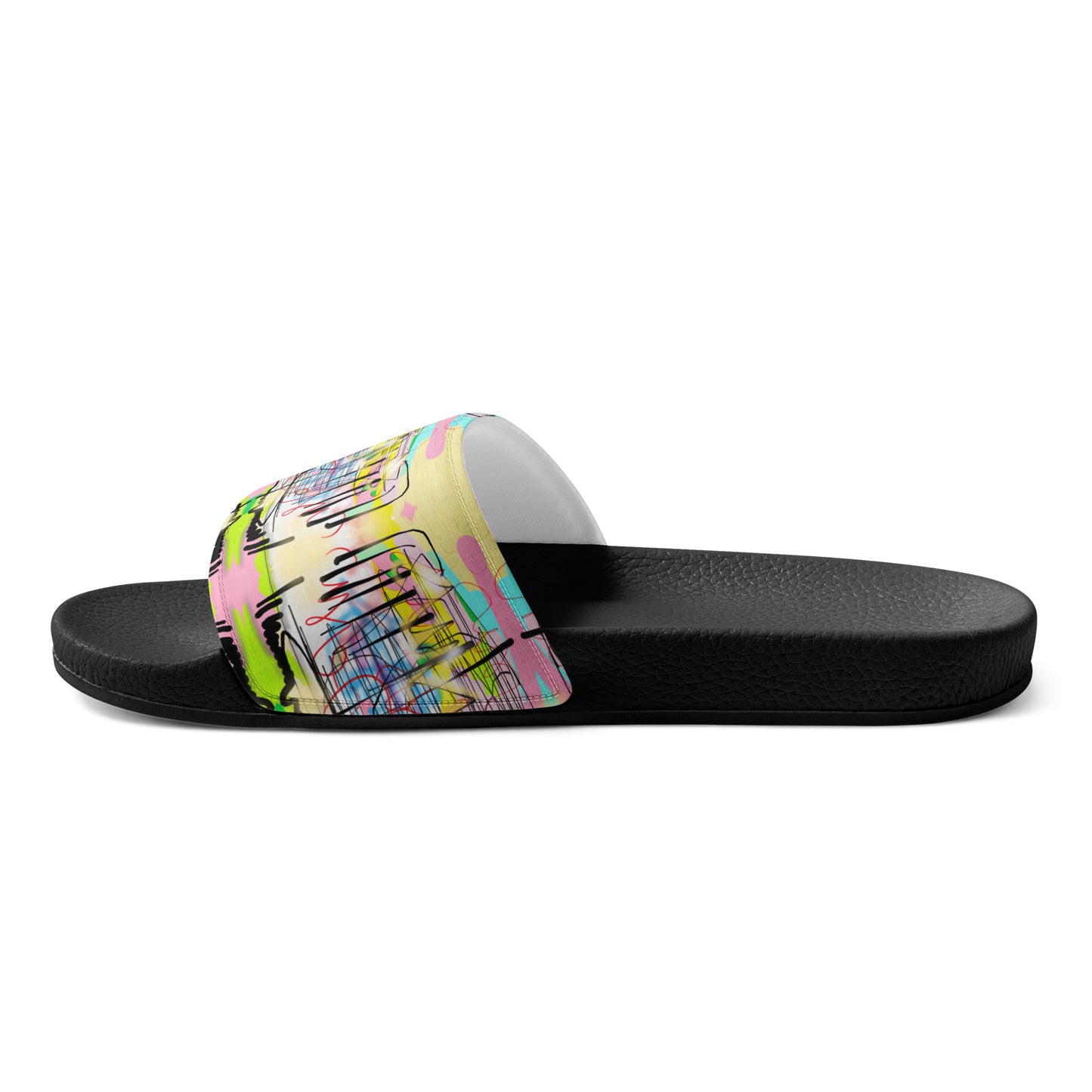 Women’s Designer slides - Graffiti Jesus Allover Print