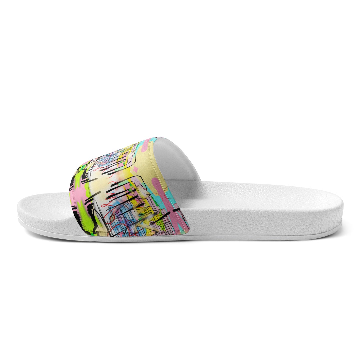 Women’s Designer slides - Graffiti Jesus Allover Print