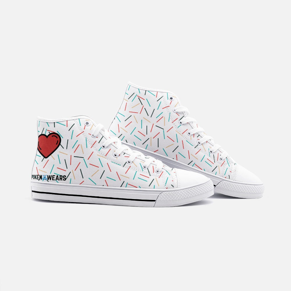 Spokenwears One Love - Women's High Top Canvas Shoes