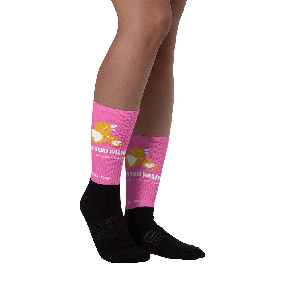 Love You Mum - Gift Socks in - Pink