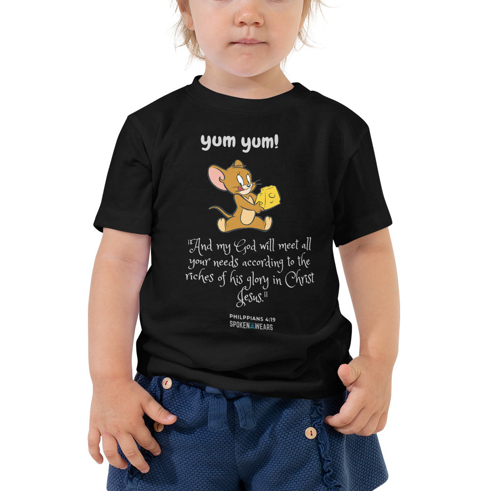 Yum yum - The Lord supplies - Toddler Short Sleeve Tee for girls