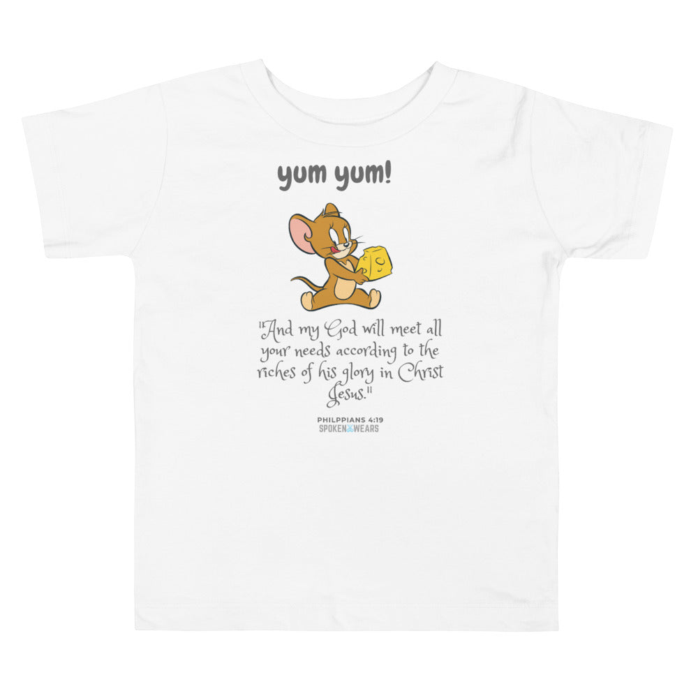 Yum yum - The Lord supplies - Toddler Short Sleeve Tee for girls