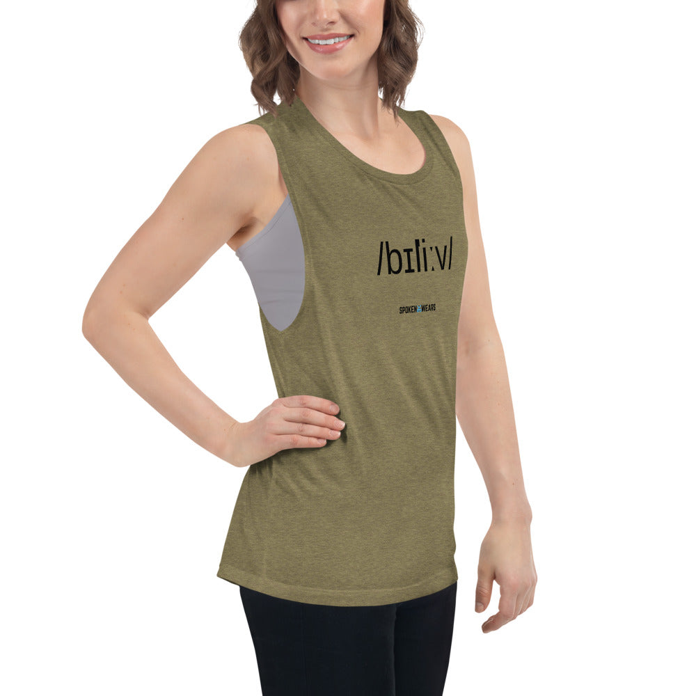 Phonetics - Believe! Ladies’ Muscle Tank