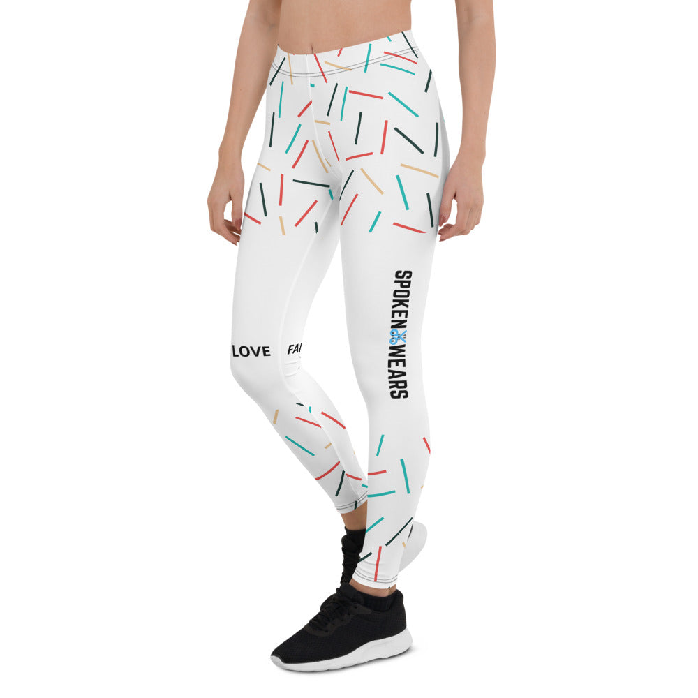 FAITH HOPE & LOVE - Women's Leggings - White