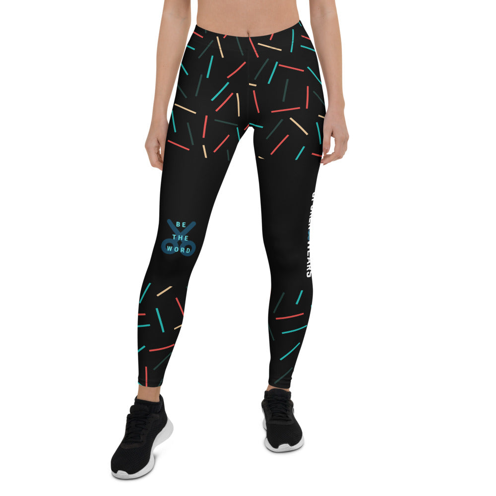 BE THE WORD - SPOKENWEARS Women's Leggings Black