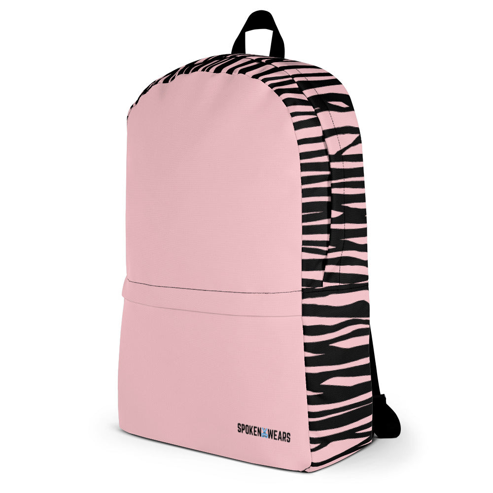 Backpack with Message Inside- Zebra Pink - Greater One