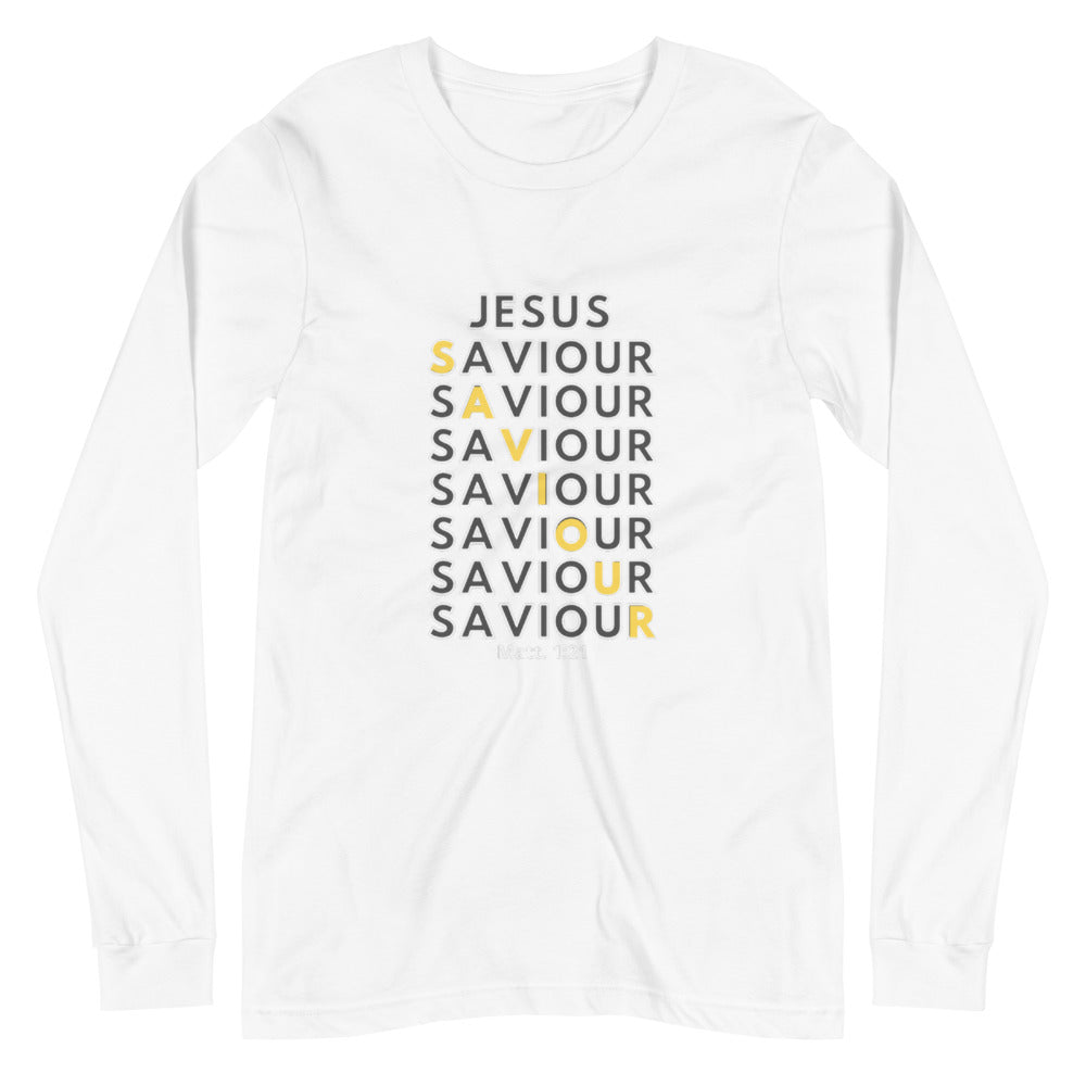 Jesus the Saviour - Long Sleeve Tee for Men