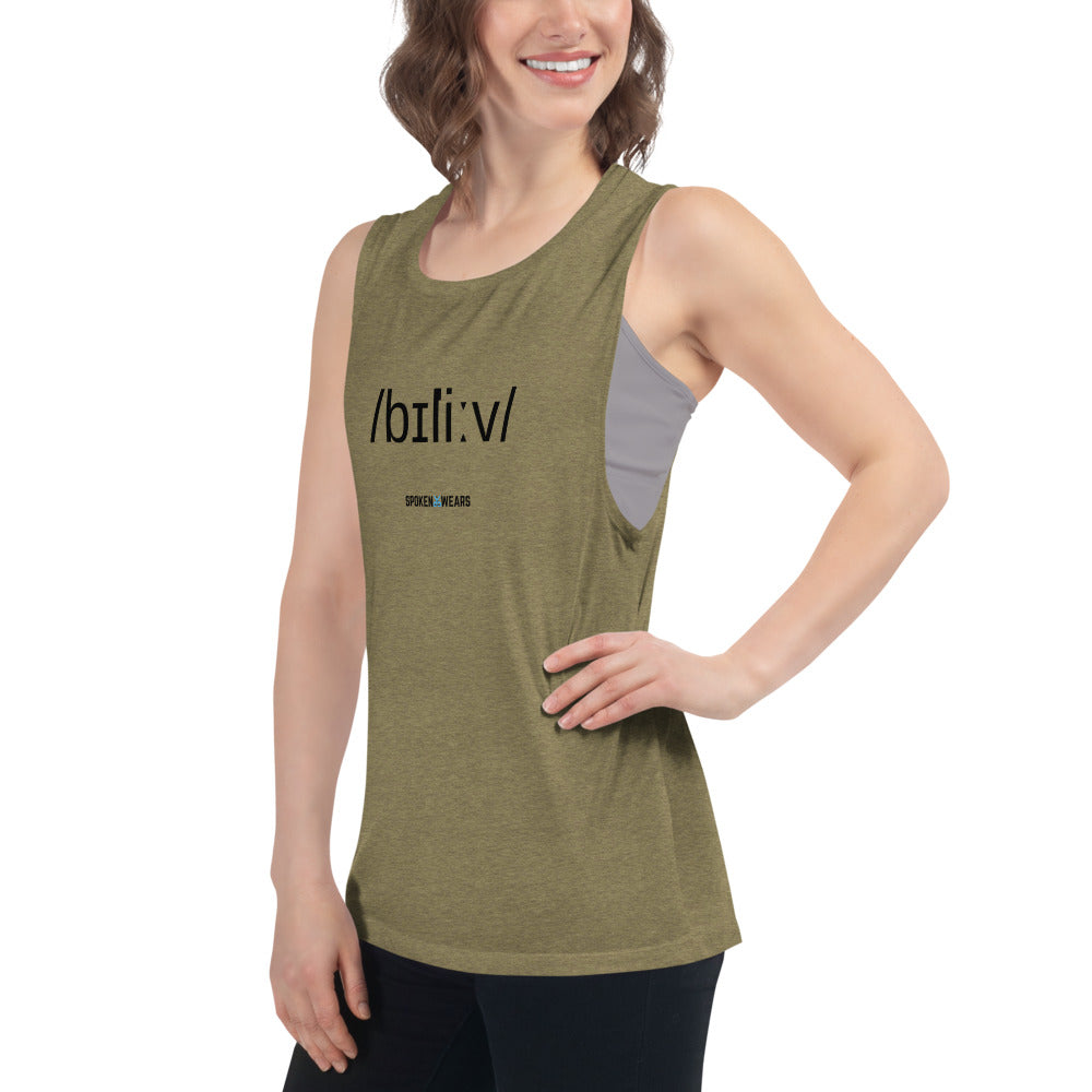 Phonetics - Believe! Ladies’ Muscle Tank