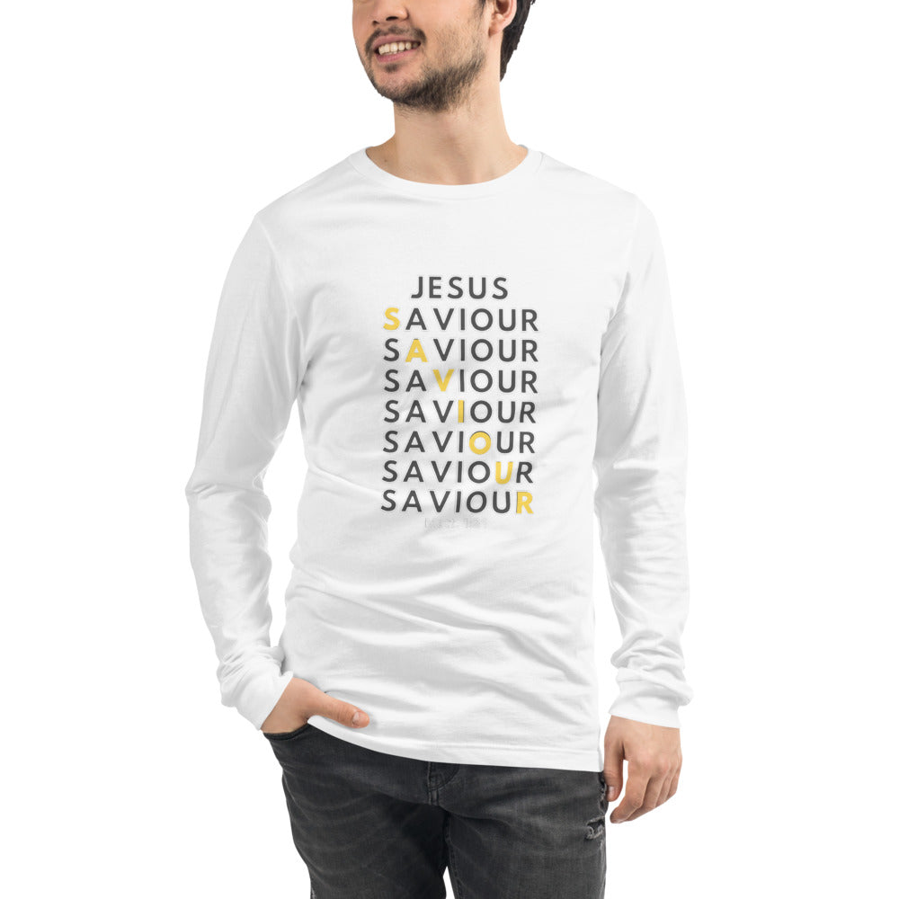 Jesus the Saviour - Long Sleeve Tee for Men