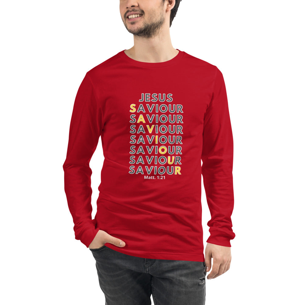 Jesus the Saviour - Long Sleeve Tee for Men