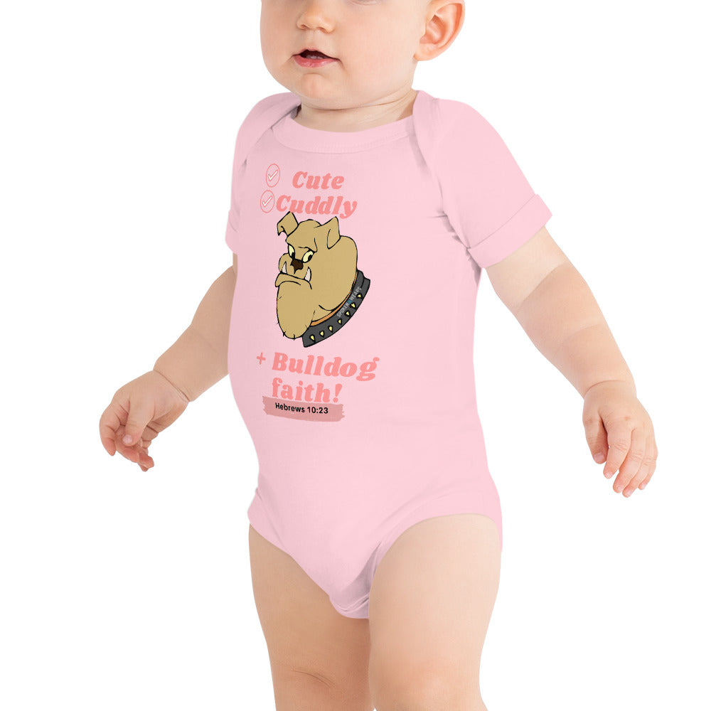 Bulldog faith T-Shirt for babies - Pink