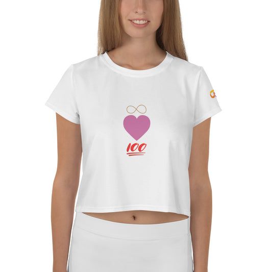 100% Infinite Love -  Women's Crop T-Shirt