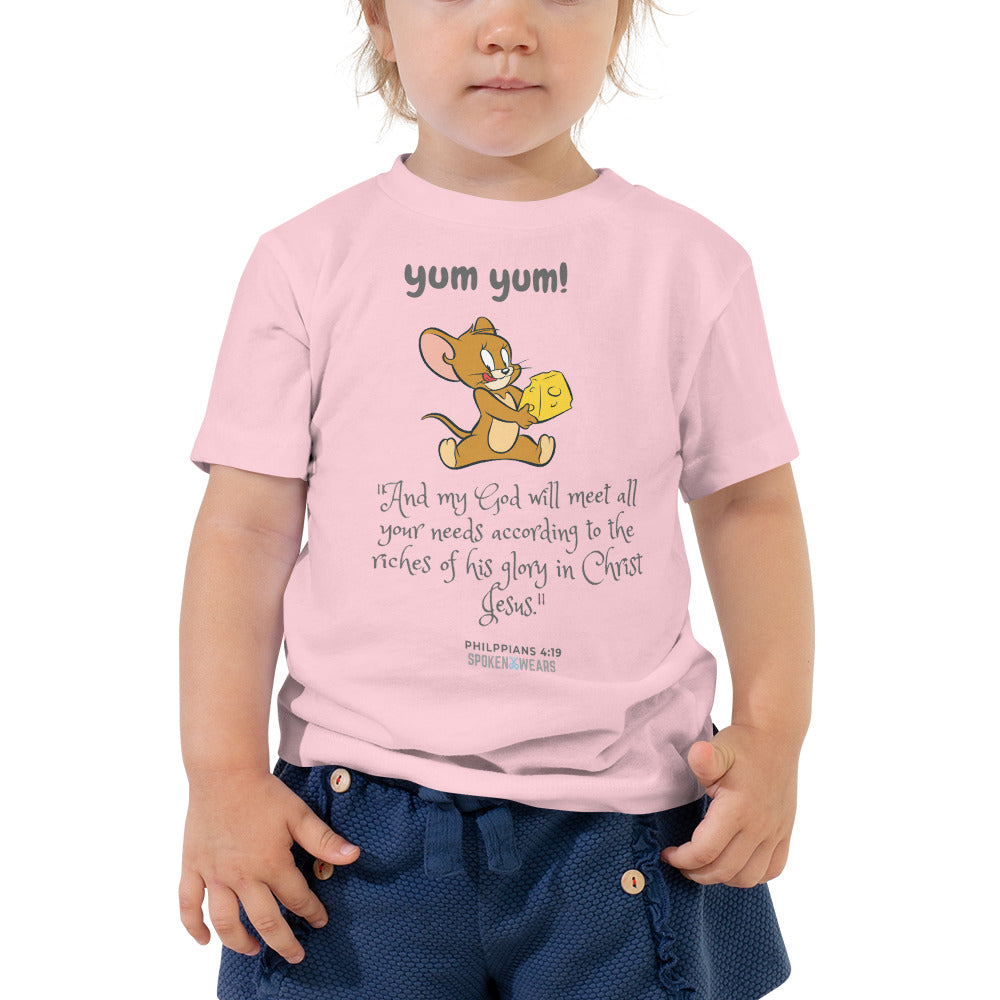 Yum yum - The Lord supplies - Toddler Short Sleeve Tee for girls