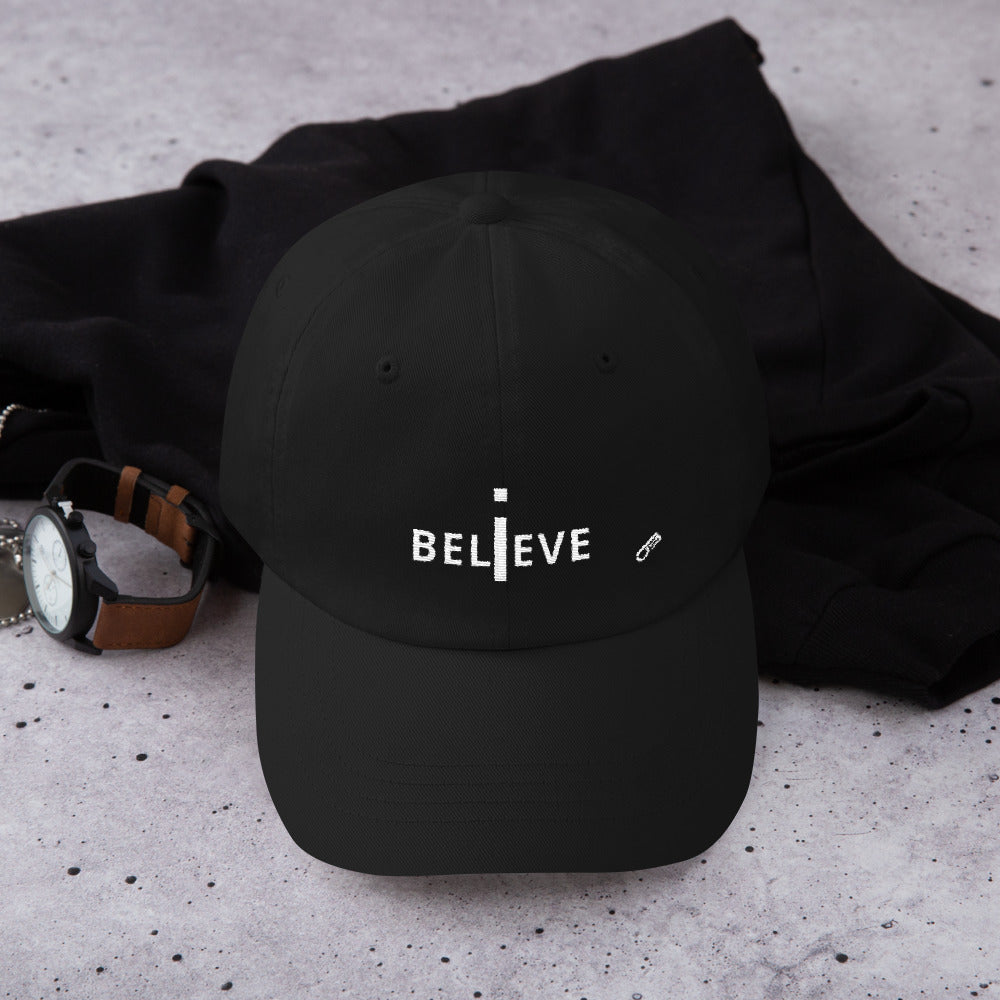 I Believe white print - Hat