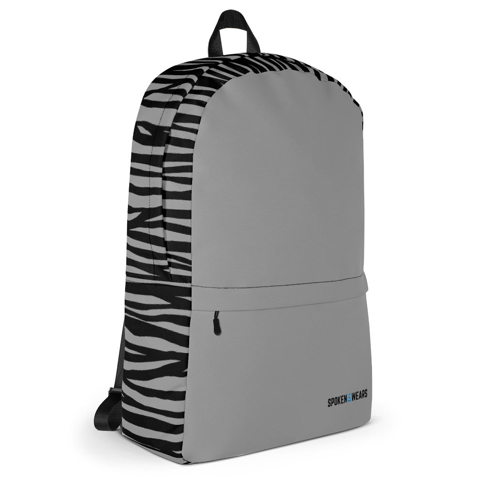 Backpack with Message Inside- Zebra Grey  - Arise and Shine