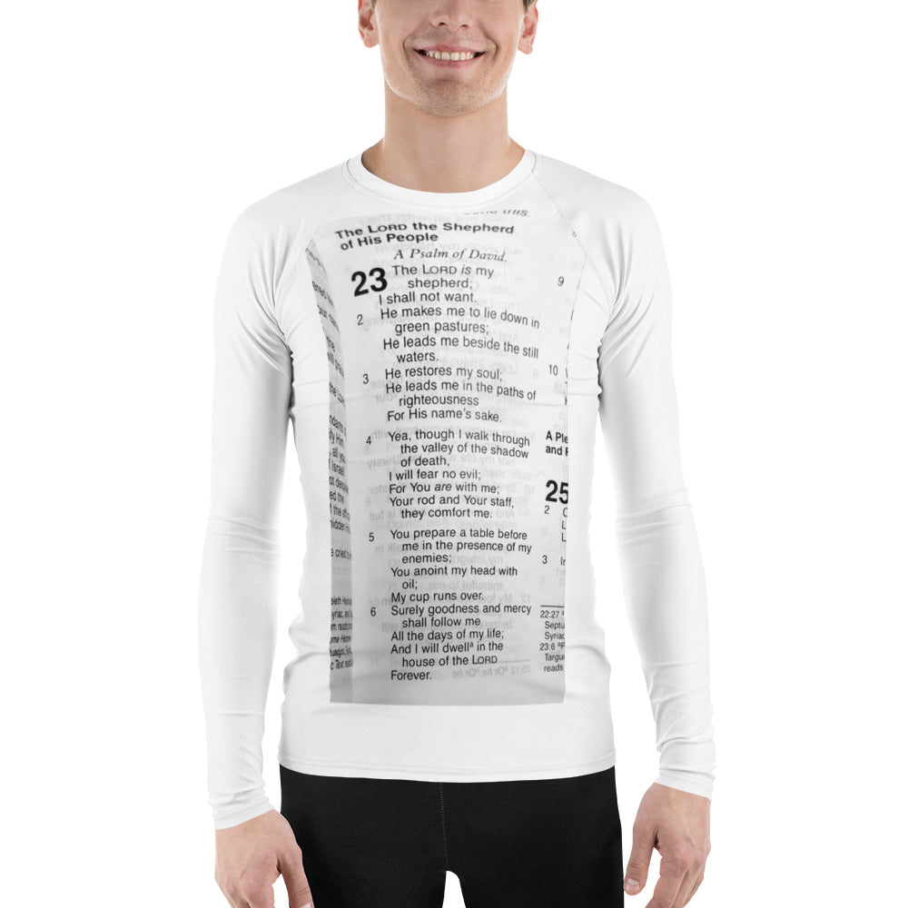 Open Bible Psalm 23 - Mens Rash Guard shirt