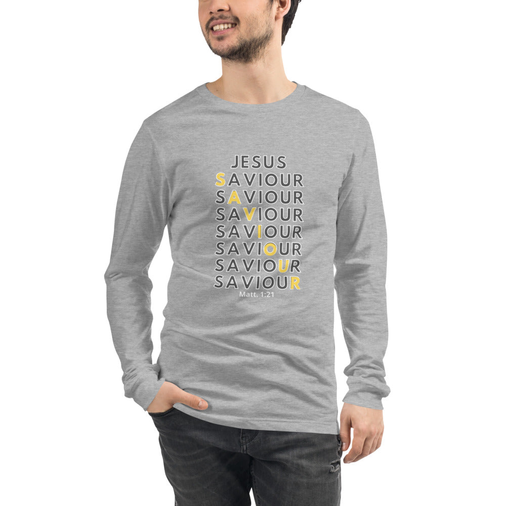 Jesus the Saviour - Long Sleeve Tee for Men