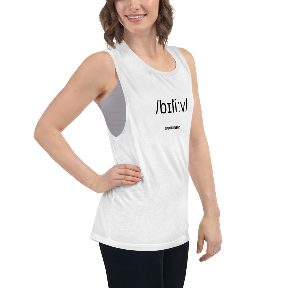 Phonetics - Believe! Ladies’ Muscle Tank