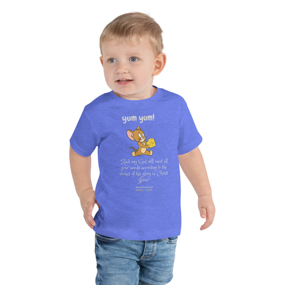 Yum yum - The Lord supplies - Toddler Short Sleeve Tee - Boys