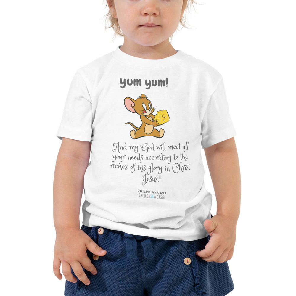 Yum yum - The Lord supplies - Toddler Short Sleeve Tee for girls