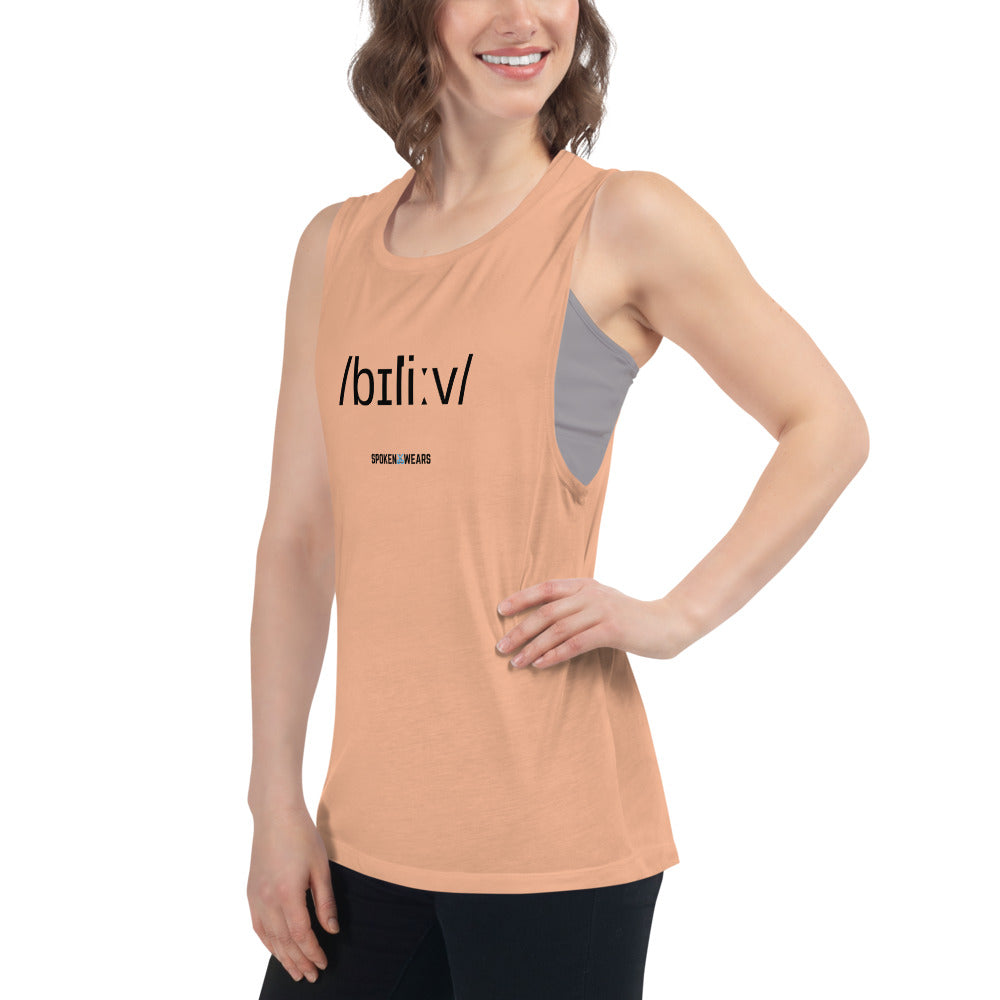 Phonetics - Believe! Ladies’ Muscle Tank