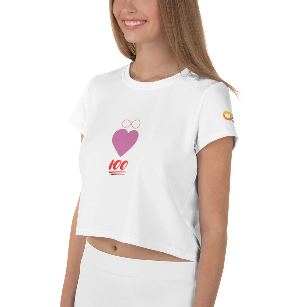 100% Infinite Love -  Women's Crop T-Shirt